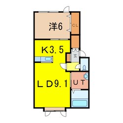 ボヌール錦町Ｃの物件間取画像